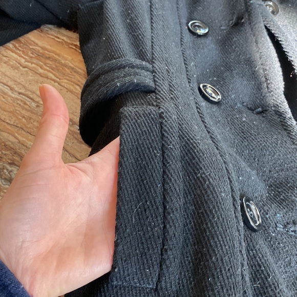 Ricki’s ladies black double breasted wool/polyester blend winter coat. - Picture 5 of 8